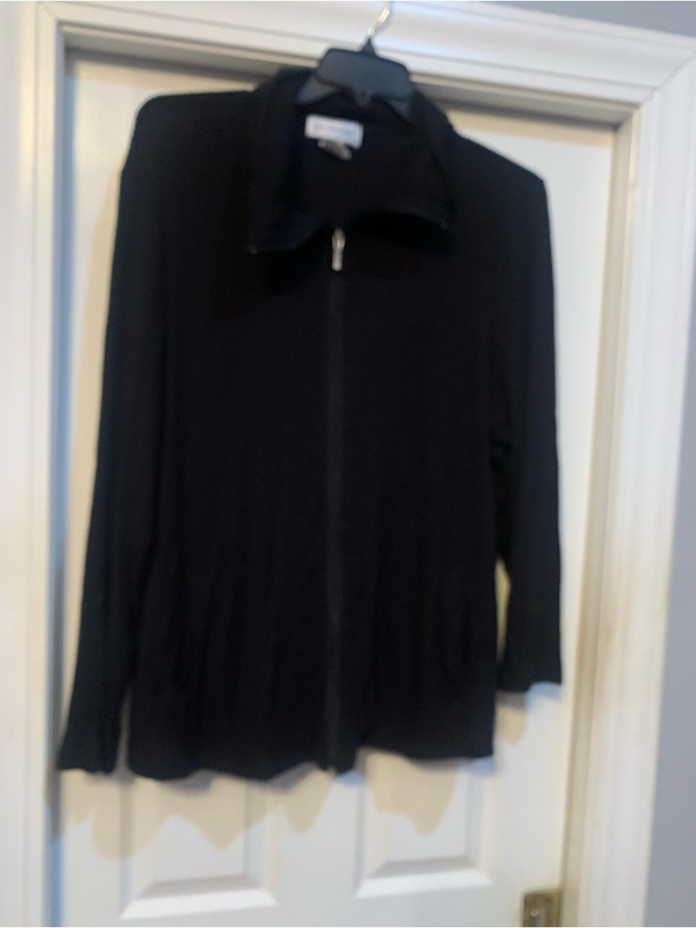 Black Zip-Front Women’s sweater cardigan Jacket plus size 3x